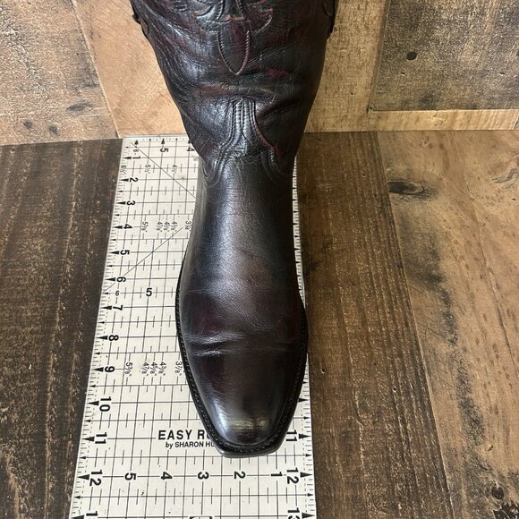 Lucchese Classics Handmade GA034319 Black Cherry Cowboy Boots Mens 9.5 D - Picture 3 of 11